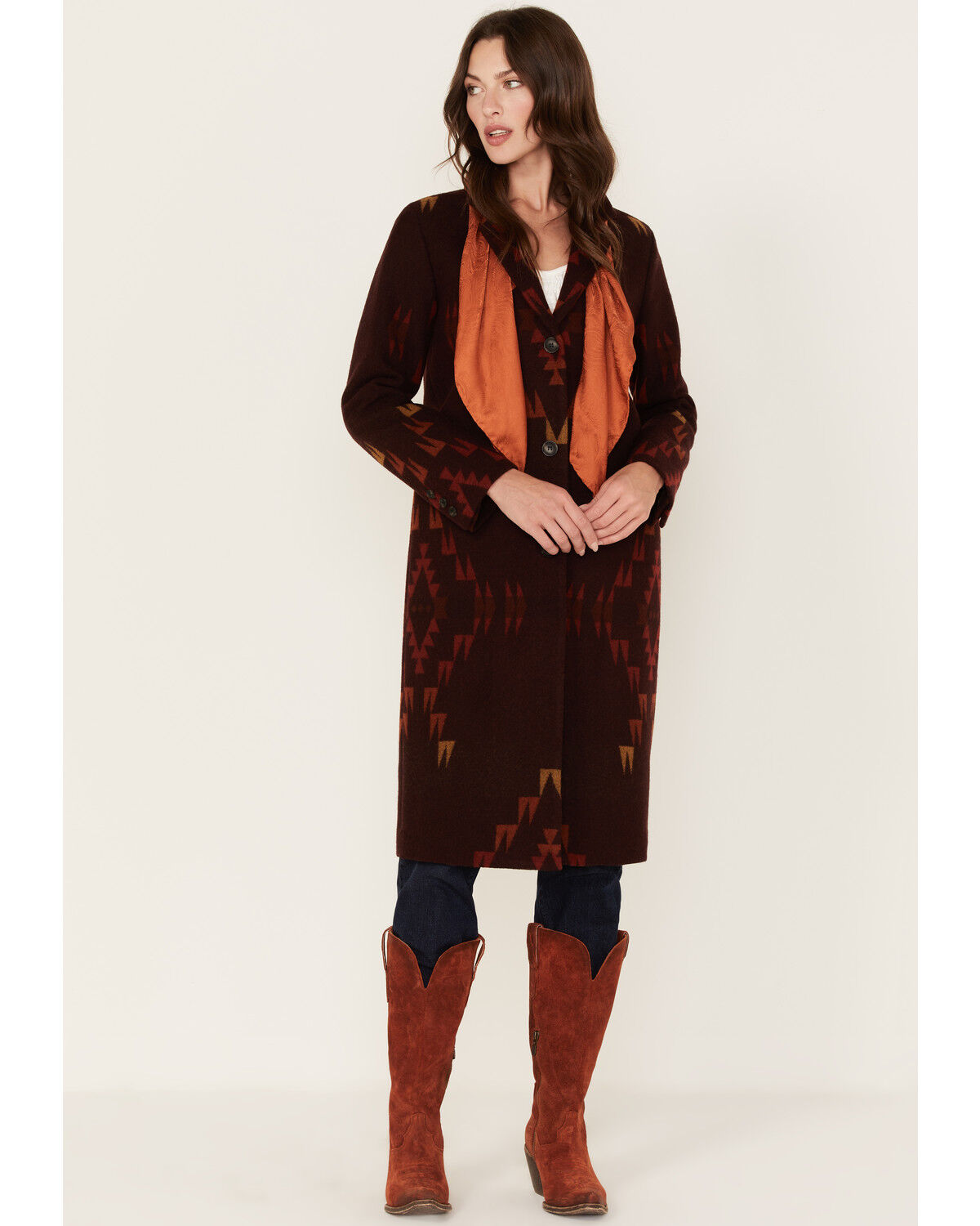 Image #2 - Pendleton Women's Mixed Print Western Jacksonville Jacquard Coat, , hi-res