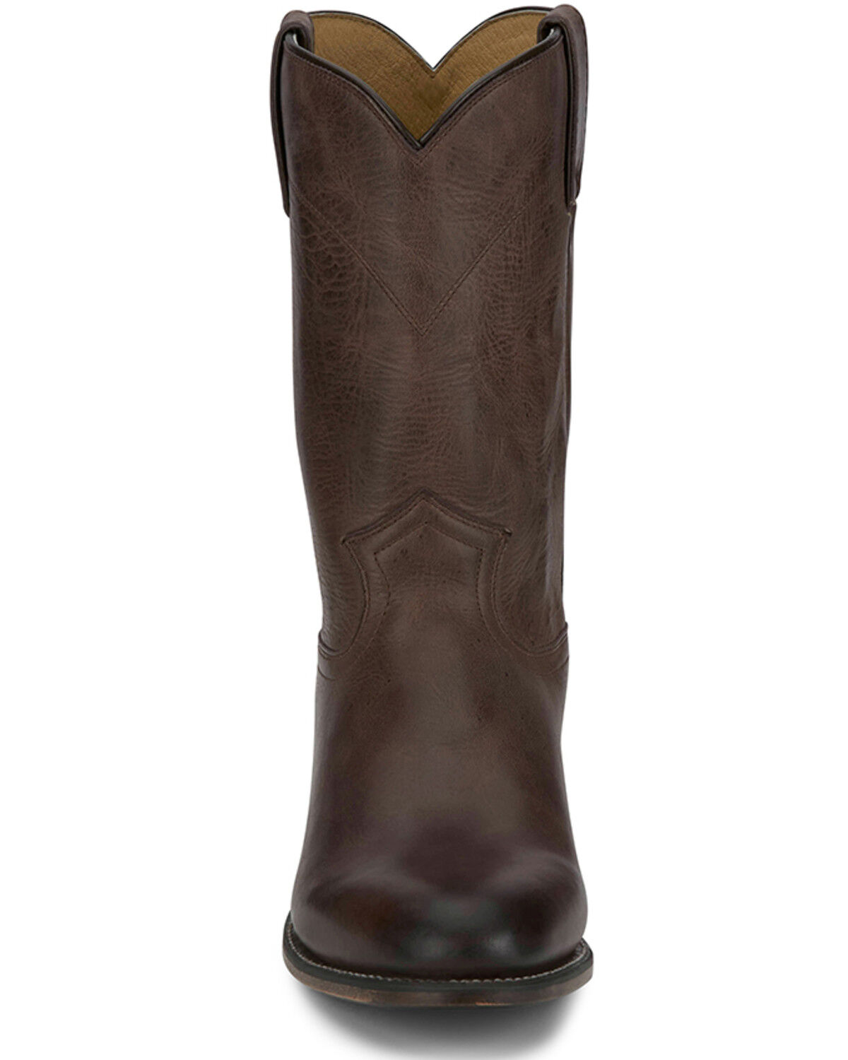 Image #4 - Justin Men's 10" Ted Roper Western Boots - Round Toe, Dark Brown, hi-res