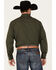 Image #4 - Roper Men's Solid Long Sleeve Pearl Snap Western Shirt, Green, hi-res