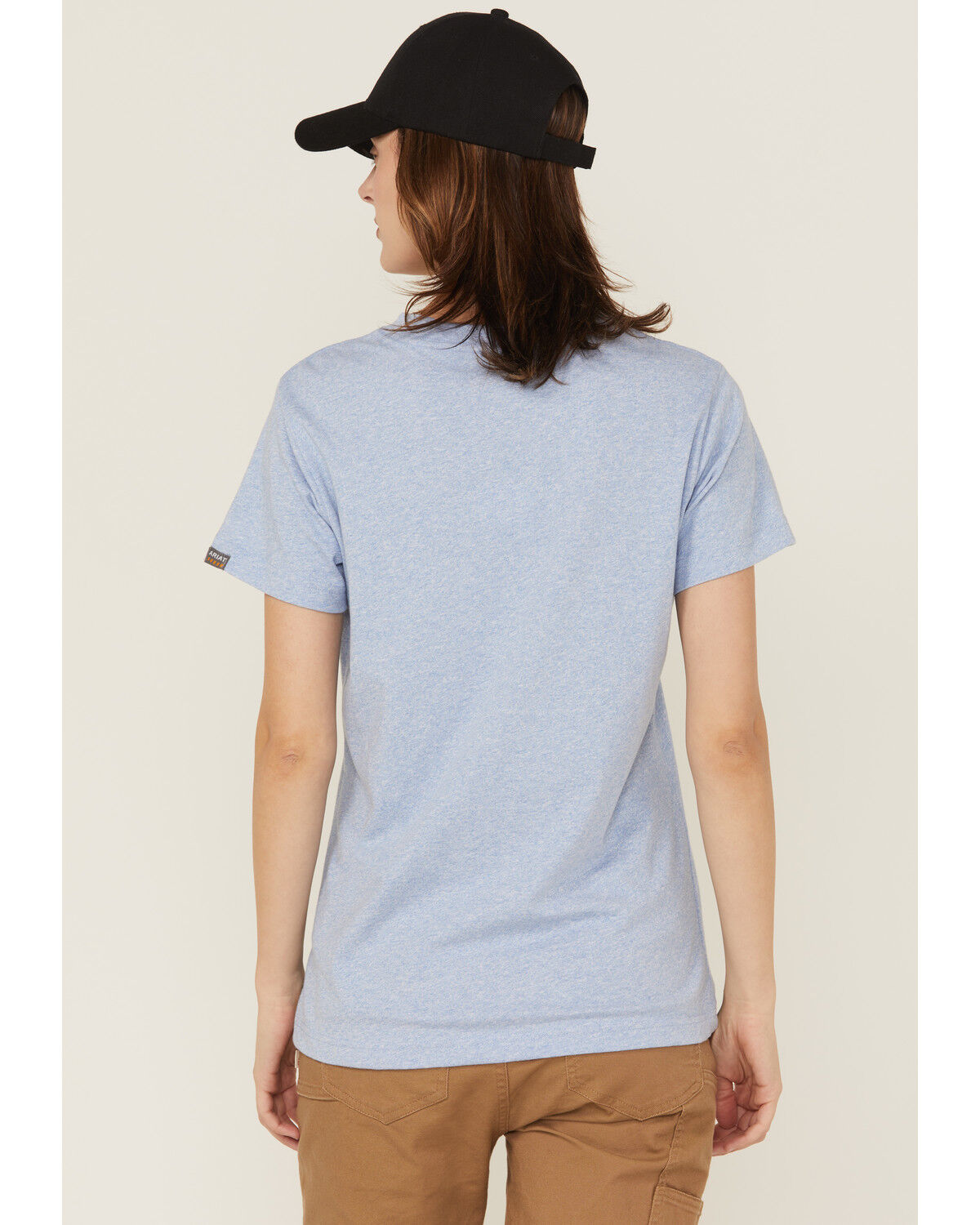 Image #4 - Ariat Women's Rebar Heather Short Sleeve Work Tee, Indigo, hi-res