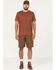 Image #1 - Brothers and Sons Men's Stretch Ripstop Brown Slim Straight Cargo Shorts , Brown, hi-res