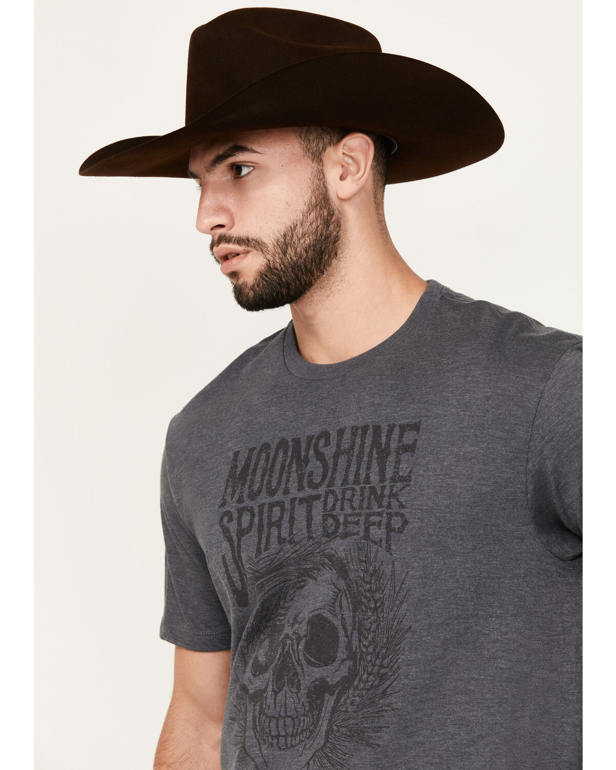 Image #2 - Moonshine Spirit Men's Drink Deep Short Sleeve Graphic T-Shirt, Charcoal, hi-res