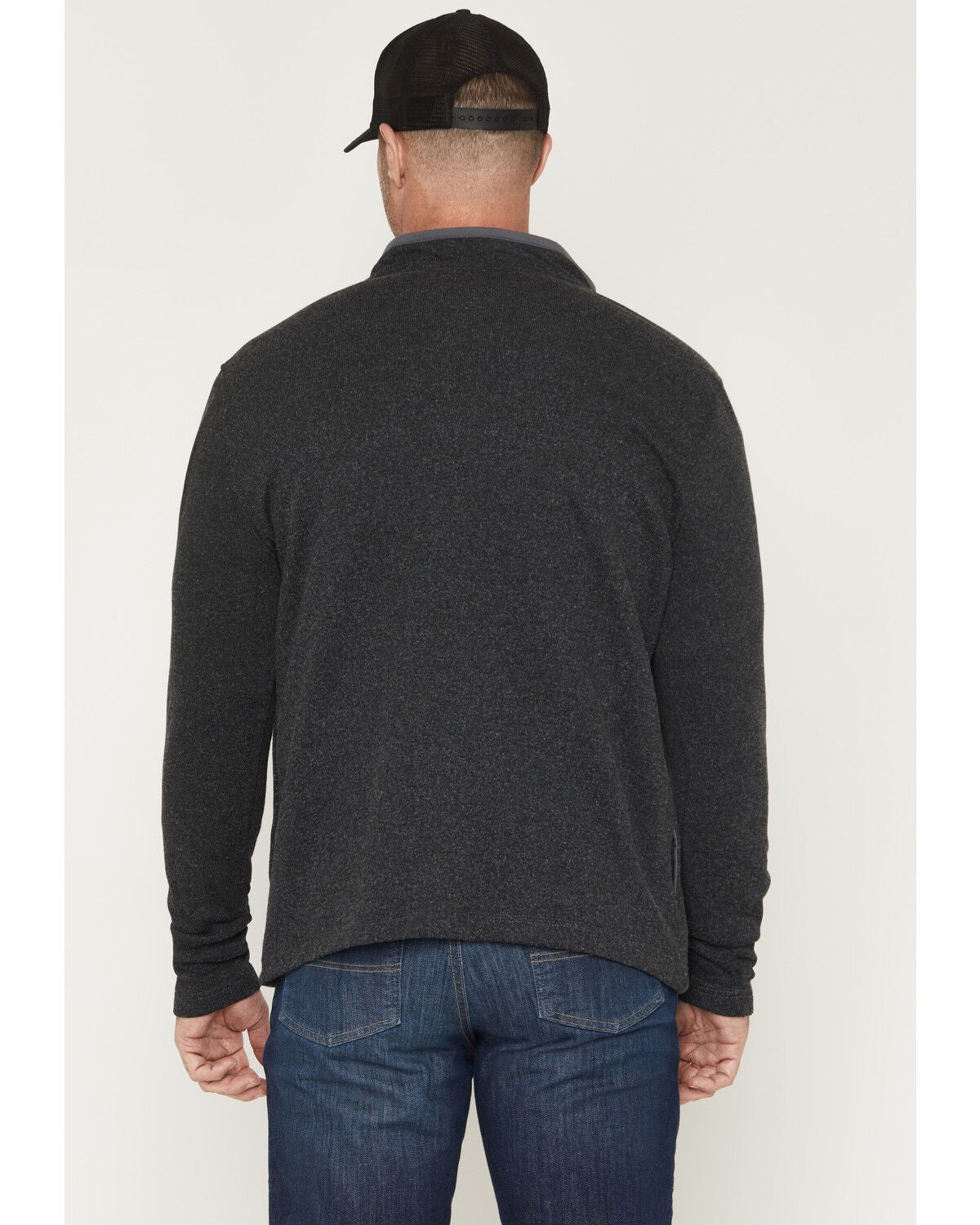 Image #4 - Cody James Men's FR Sweater Fleece Shirt Jacket, Charcoal, hi-res