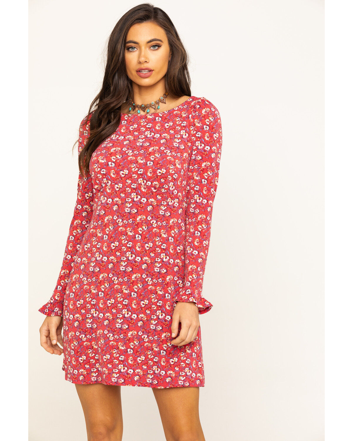free people red mini dress