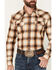 Image #3 - Blue Ranchwear Galveston Plaid Print Long Sleeve Snap Western Shirt, Dark Brown, hi-res