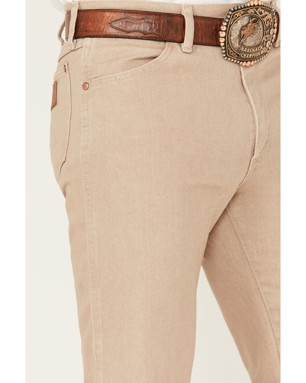 Image #2 - Wrangler Men's 13MWZ Cowboy Cut Original Fit Denim Jeans, Tan, hi-res