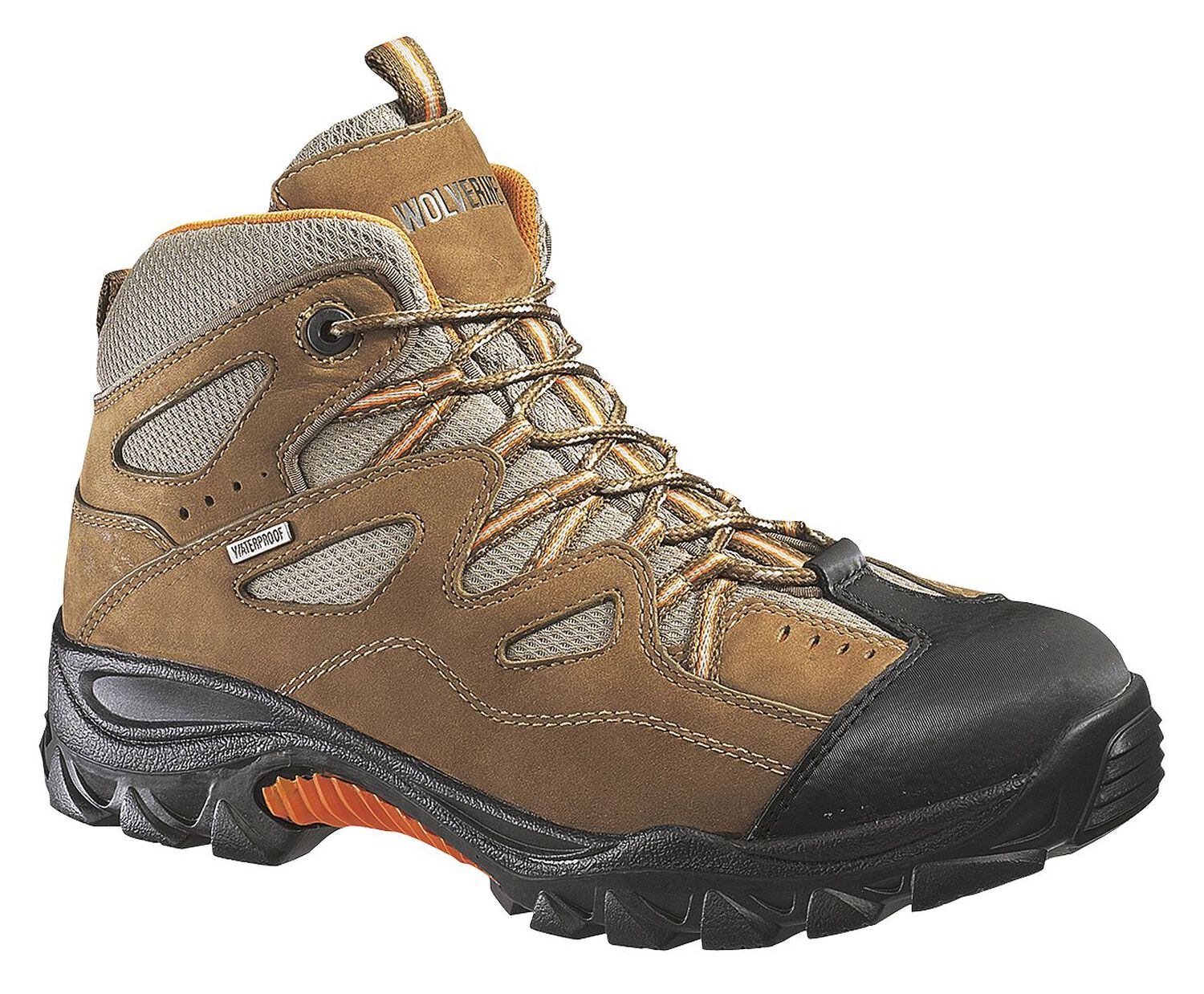 Image #1 - Wolverine Men's Durant Waterproof Work Boots - Steel Toe, Light Brown, hi-res