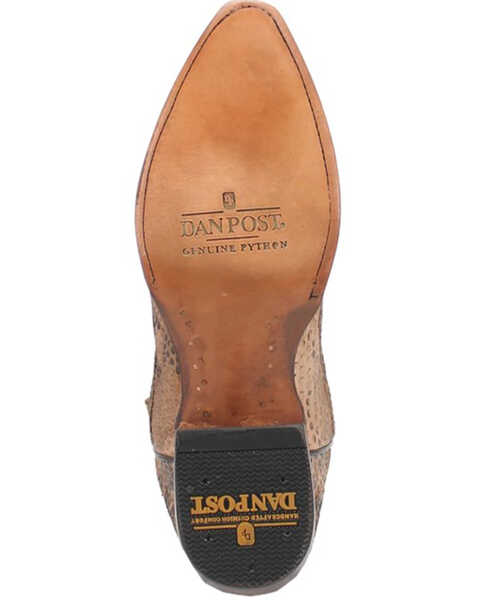 Image #7 - Dan Post Men's Exotic Python Western Boots - Snip Toe, Sand, hi-res