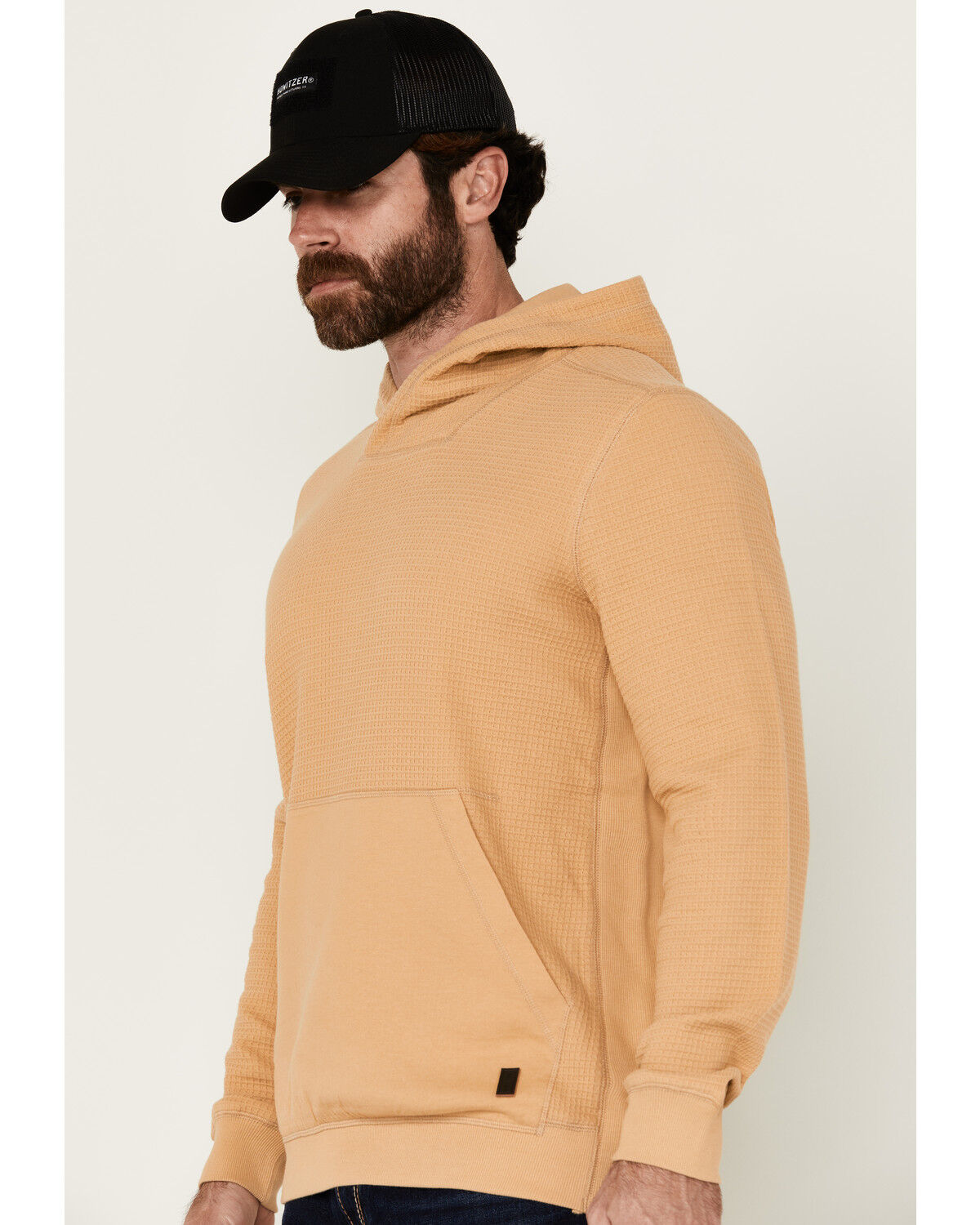 Image #2 - Brothers and Sons Men's Vander Solid Hooded Sweatshirt, Tan, hi-res