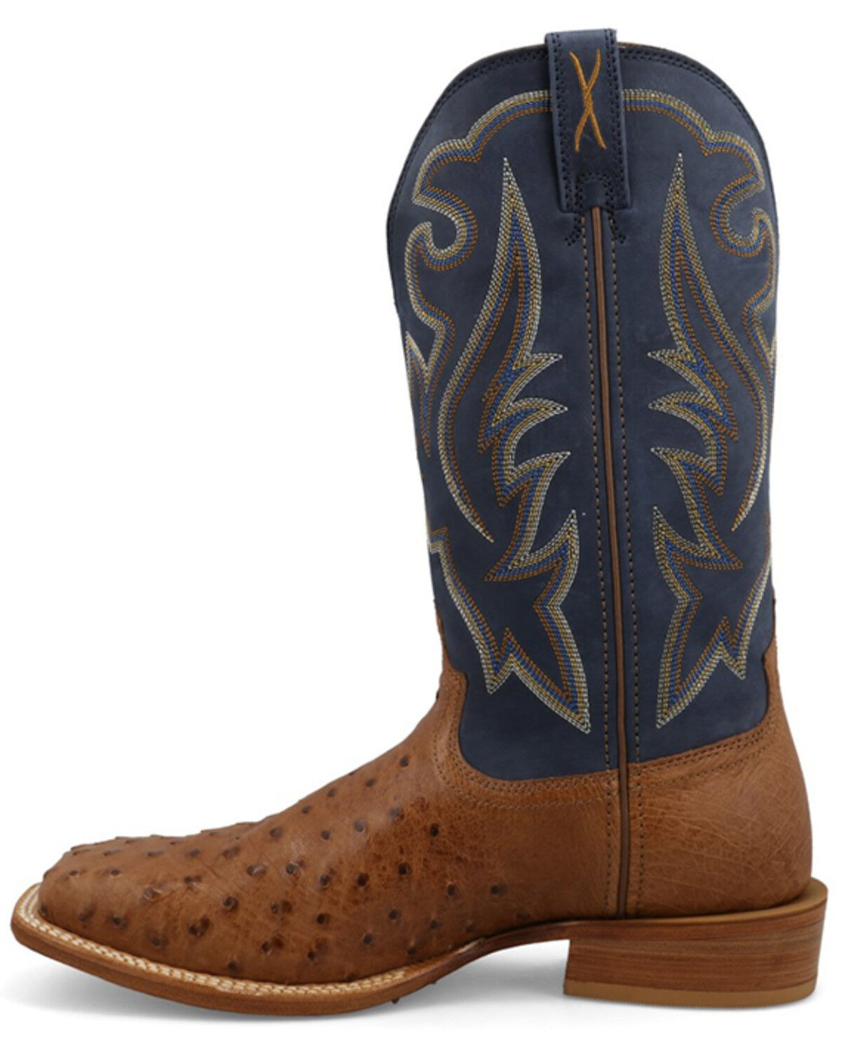 Image #3 - Twisted X Men's Reserve Exotic Ostrich Western Boots - Broad Square Toe, Black, hi-res