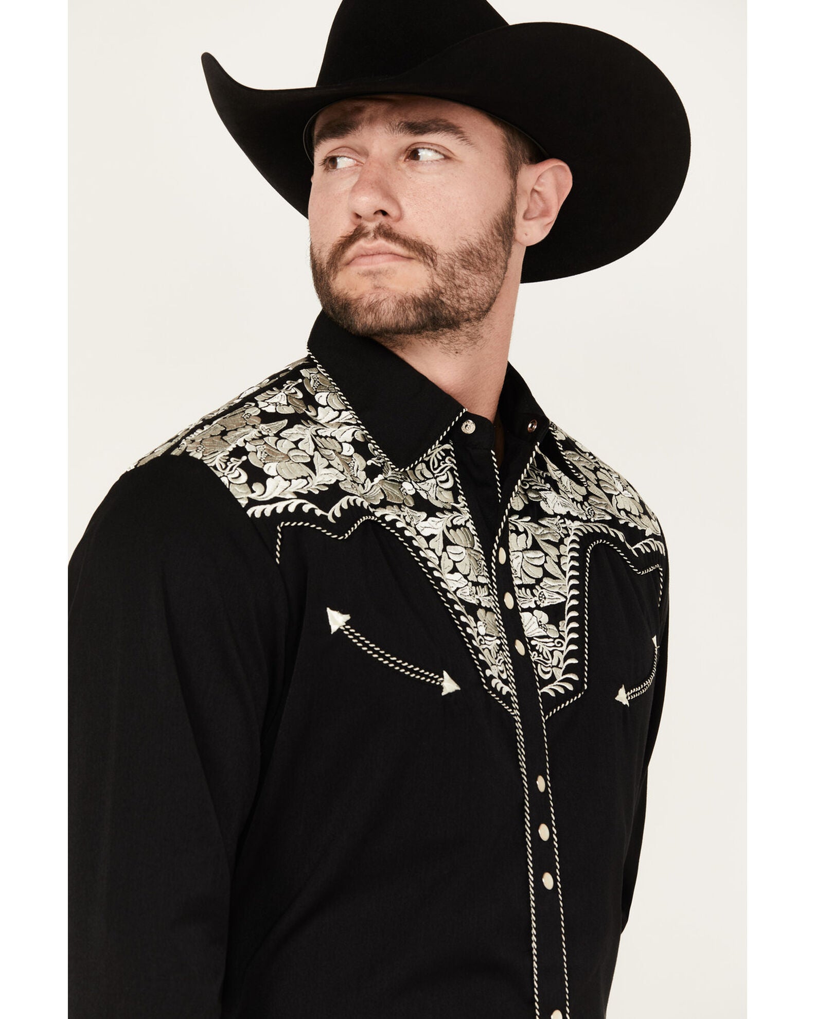 Scully Lucky Rose - Embroidered Men's Western Shirt