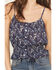 Image #3 - Rock & Roll Denim Women's Running Horses Sleeveless Button-Down Tank Top, Navy, hi-res