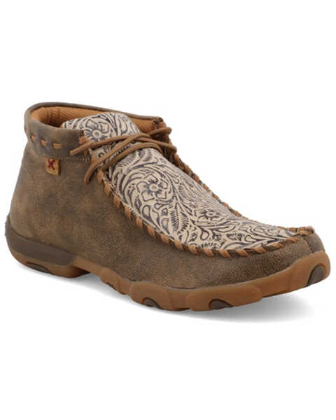Twisted X Women's Print Driving Shoes - Moc Toe, Brown, hi-res