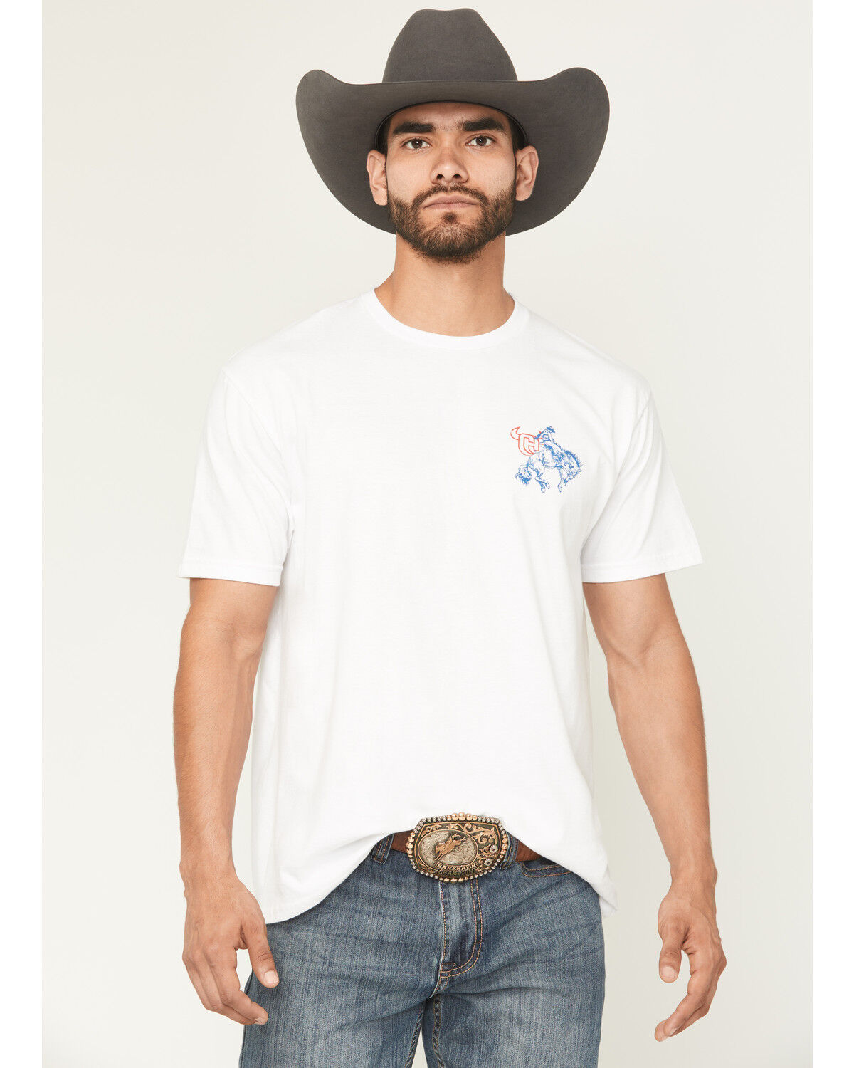 Image #2 - Cowboy Hardware Men's In God We Trust Short Sleeve Graphic T-Shirt, White, hi-res