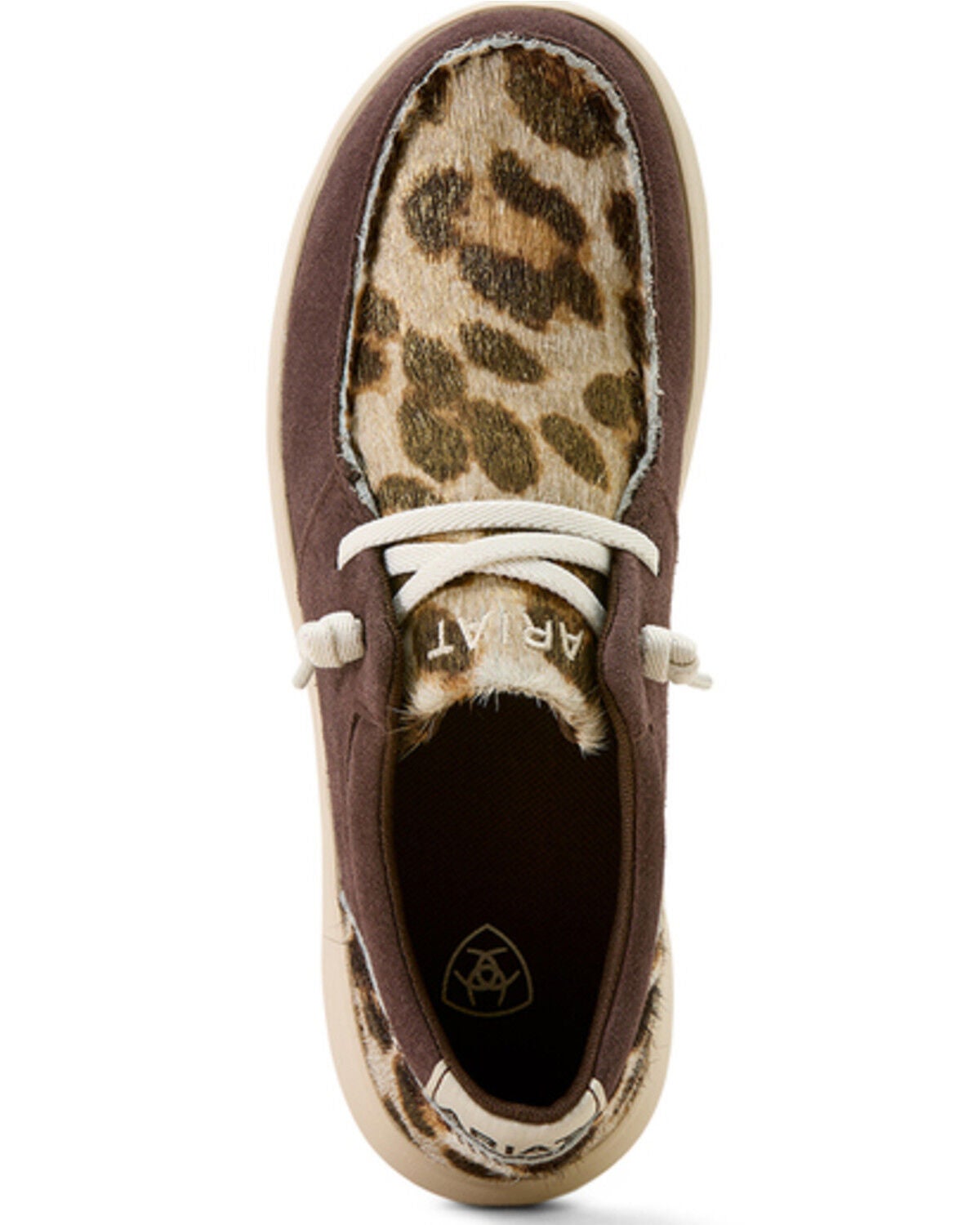 Image #4 - Ariat Women's Hilo Hairon Leopard Print Casual Shoes - Moc Toe, Chocolate, hi-res