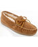 Minnetonka Women's Sheepskin Hardsole Moccasins, Tan, hi-res