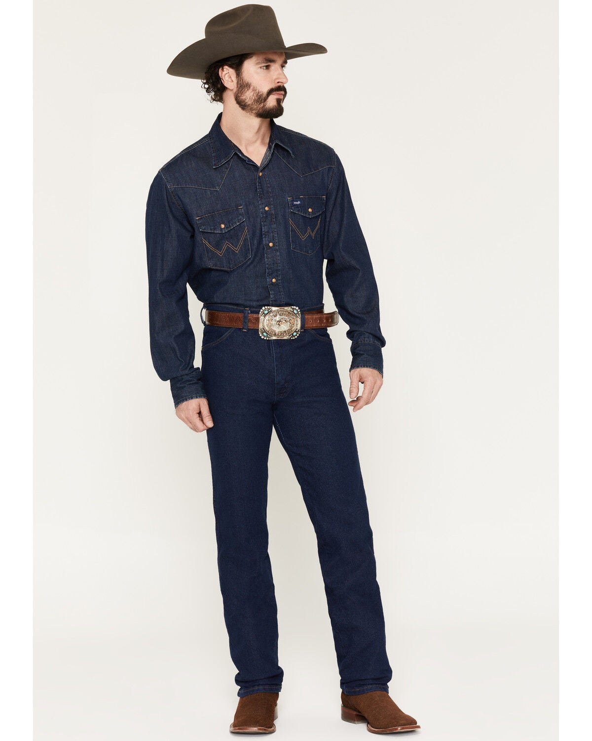 Wrangler Men's 937 Stretch Slim Cowboy Cut Jeans, Indigo, hi-res