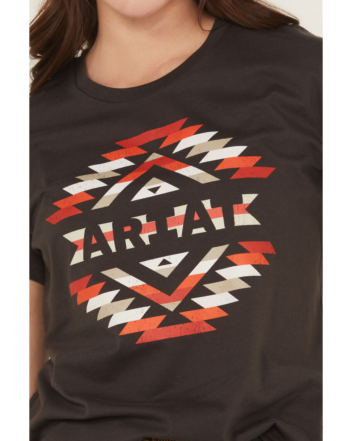 Image #3 - Ariat Women's Southwestern Logo Short Sleeve Tee, Black, hi-res