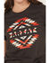 Image #3 - Ariat Women's Southwestern Logo Short Sleeve Tee, Black, hi-res