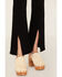 Image #2 - Just Black Denim Women's High Rise Slit Flare Jeans, Black, hi-res