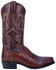 Image #2 - Dan Post Men's Bayou Exotic Caiman Western Boots - Square Toe, Brown, hi-res