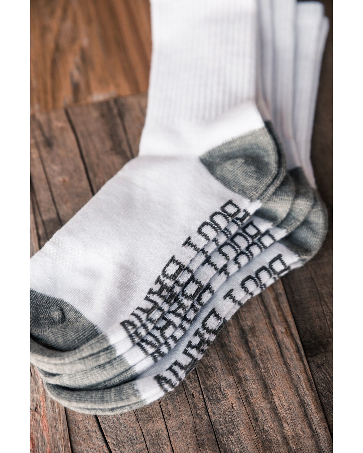 Image #2 - Boot Barn Kids' Basic 3-Pack Crew Socks, White, hi-res