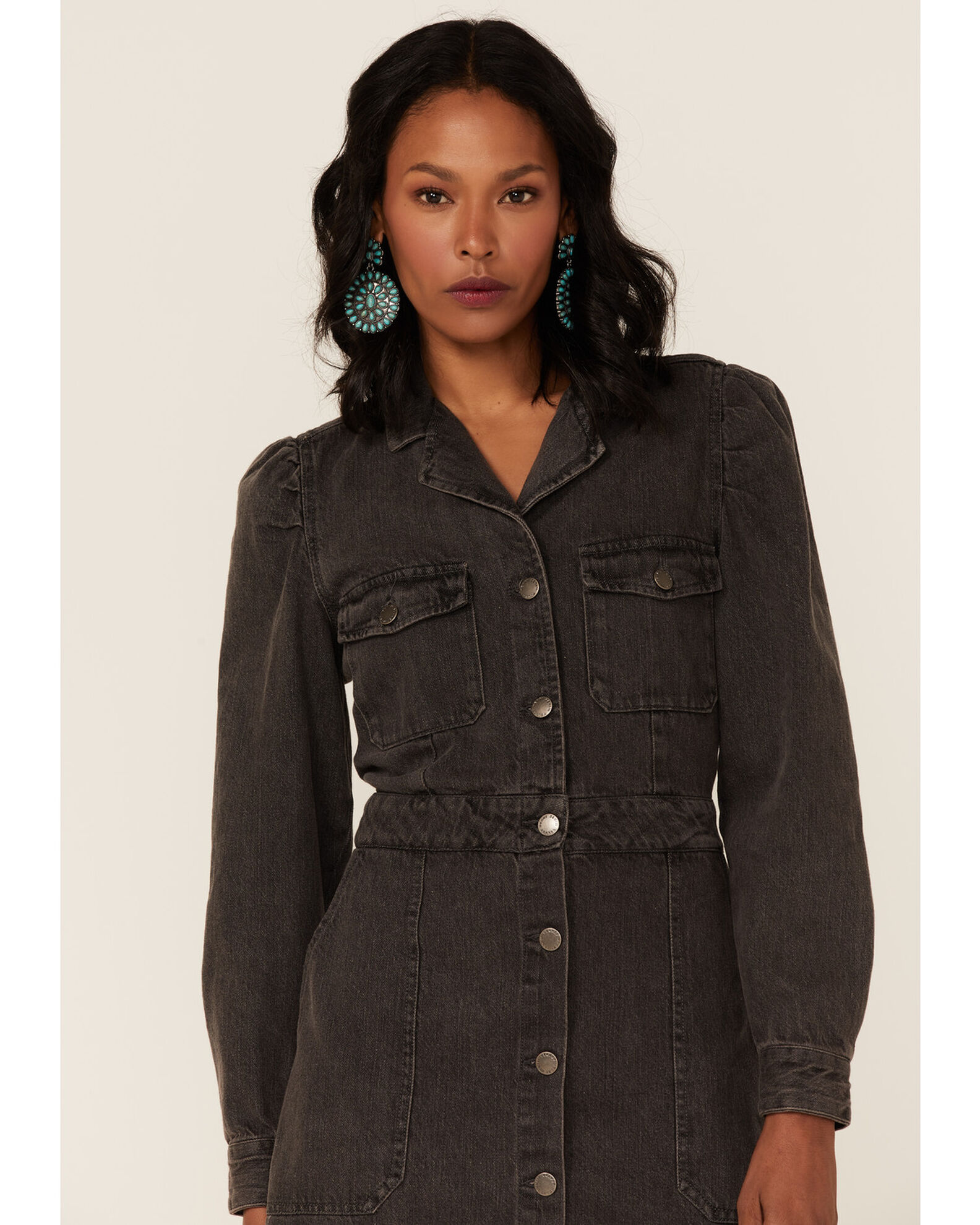 Velvet Heart Women s Buttoned Denim Dress