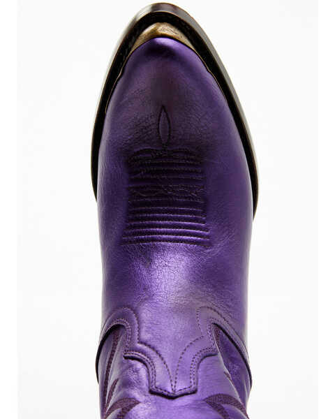 Image #6 - Idyllwind Women's Wheels Metallic Leather Booties - Pointed Toe, Purple, hi-res