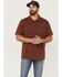Image #1 - Brothers and Sons Men's Solid Slub Short Sleeve Polo Shirt, Red, hi-res