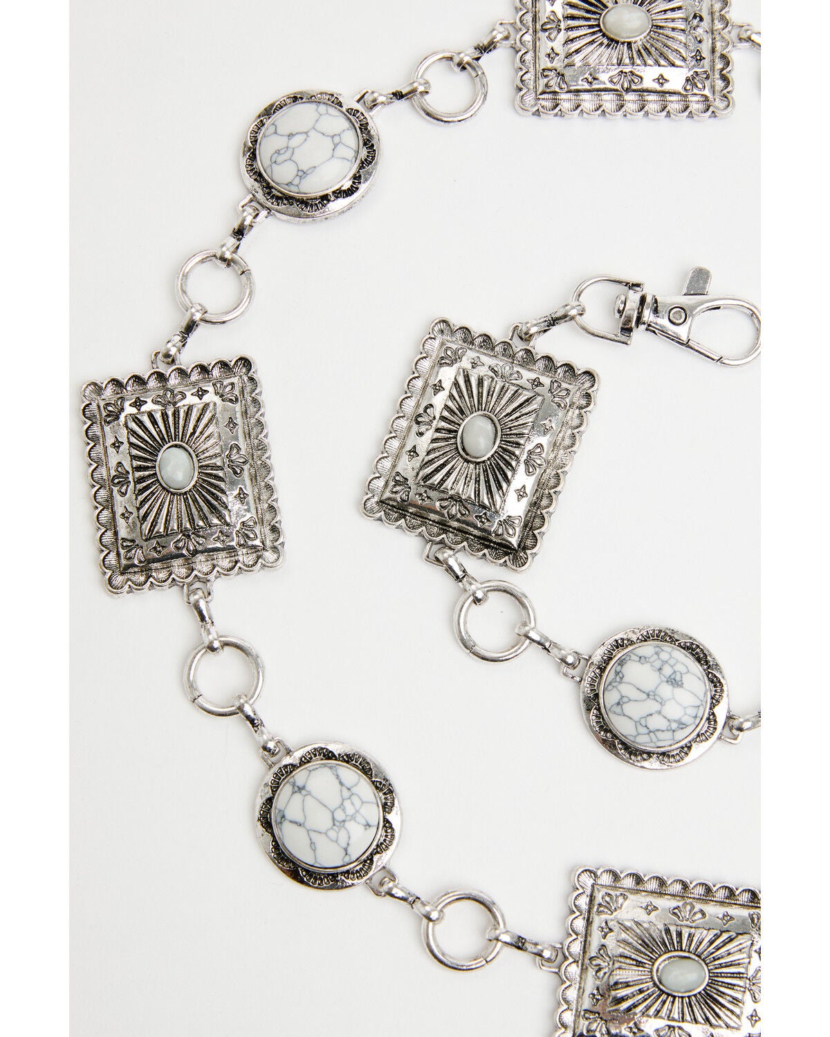 Image #3 - Shyanne Women's Southwestern Concho Chain Belt, Silver, hi-res