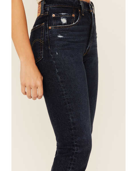 Image #2 - Levi's Women's 501 Authentic Cropped Jeans, Blue, hi-res