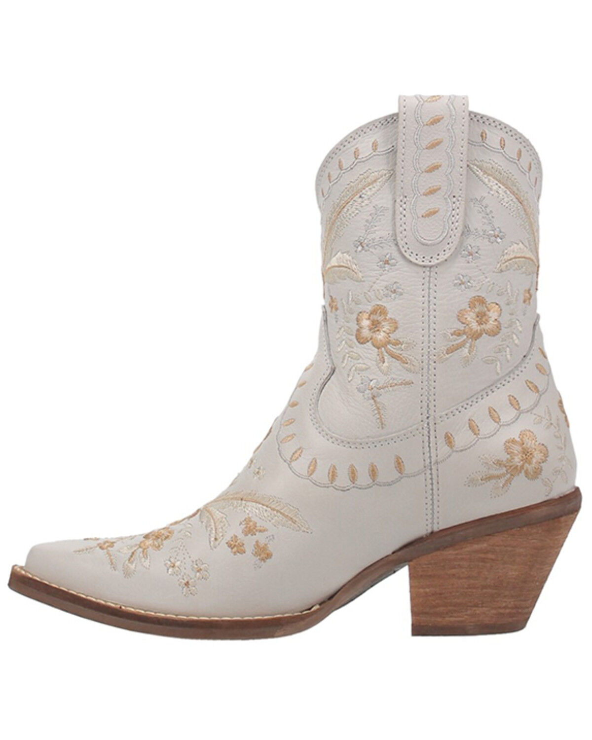 Image #3 - Dingo Women's Primrose Western Booties - Snip Toe, White, hi-res