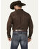 Image #4 - Cody James Men's Basic Twill Long Sleeve Button-Down Performance Western Shirt, Dark Brown, hi-res