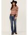 Image #4 - Stetson Women's Serape Stripe Print Long Sleeve Button Down Shirt, Multi, hi-res
