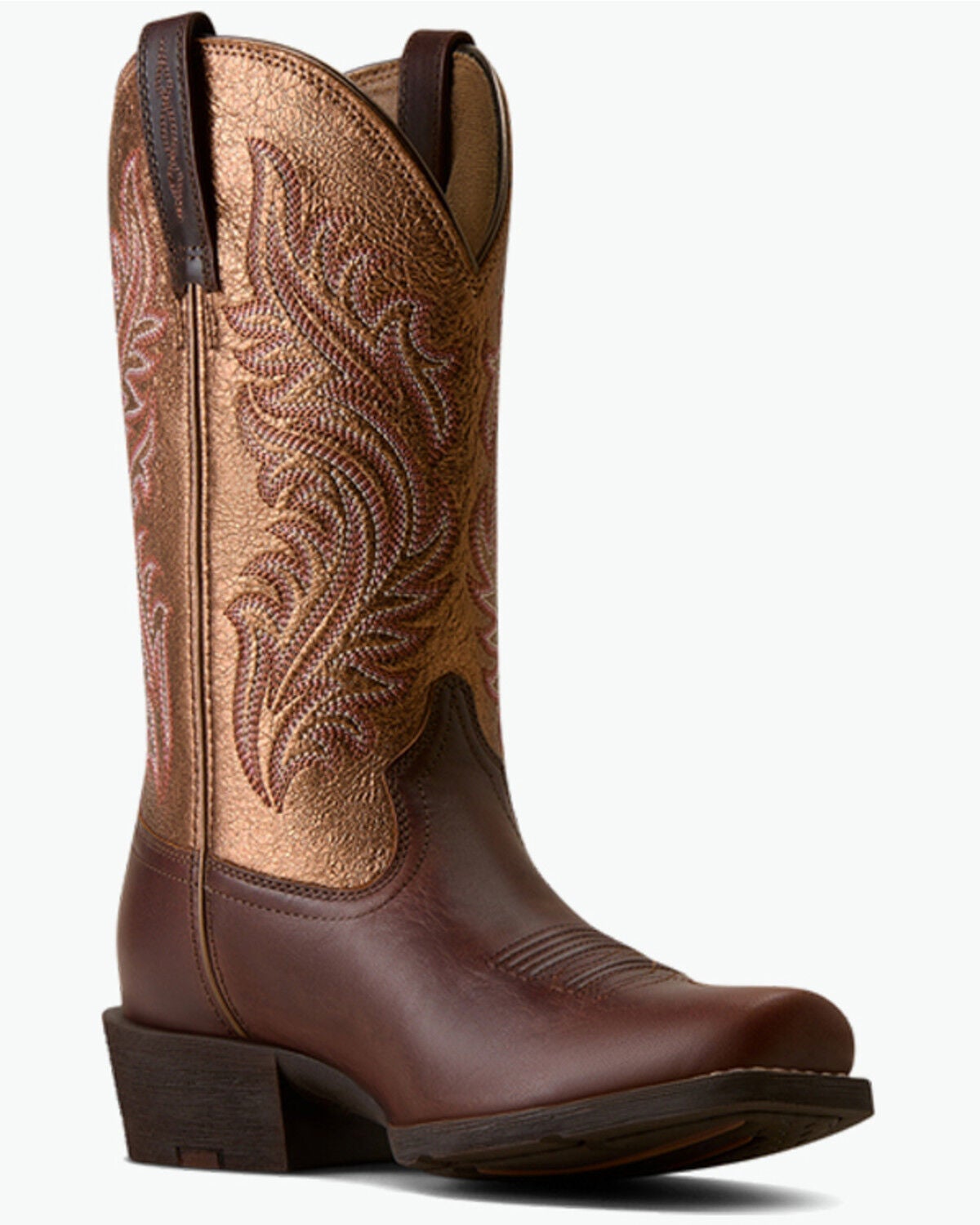 Image #1 - Ariat Women's Round Up Performance Western Boots - Square Toe, Brown, hi-res