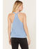 Image #4 - Cleo + Wolf Women's V-Neck Flared Sweater Tank, Medium Blue, hi-res