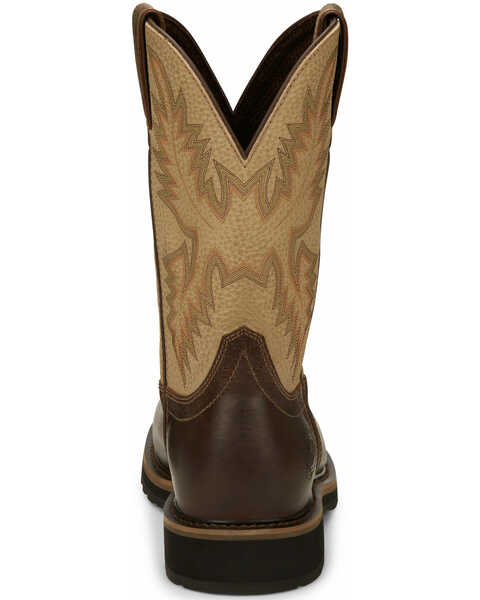 Image #4 - Justin Men's Superintendent Western Boots - Round Toe, Brown, hi-res