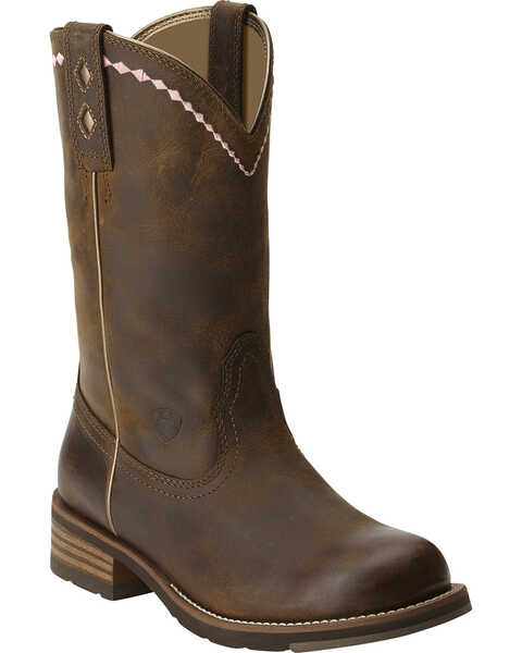 Image #1 - Ariat Women's Unbridled Roper Boots - Round Toe, Dark Brown, hi-res