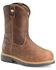 Image #1 - Double H Men's 10" Boss Waterproof Wellington Work Boots - Round Toe, Brown, hi-res
