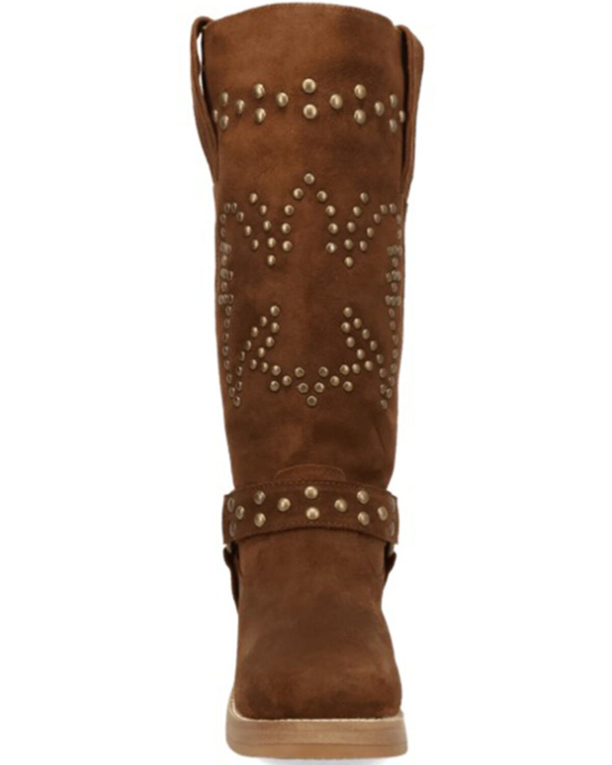 Image #4 - Dingo Women's Troubadour Studded Tall Fashion Boots - Round Toe, Brown, hi-res