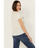 Image #4 - Shyanne Women's Be Free Studded Short Sleeve Boyfriend Graphic Tee, Cream, hi-res