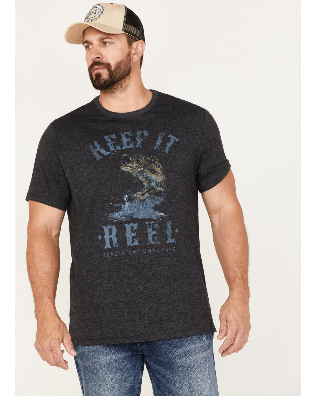 Image #1 - Brothers and Sons Keep It Real Acadia National Park Graphic T-Shirt, Black, hi-res