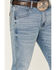 Image #2 - Wrangler Retro Men's Light Wash Flintlock Slim Bootcut Stretch Denim Jeans - Long, Light Wash, hi-res