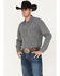 Image #2 - Blue Ranchwear Men's Gingham Print Pearl Snap Western Shirt, Charcoal, hi-res