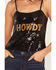 Image #4 - Wonderwest Women's Howdy Sequins Tank, Black, hi-res