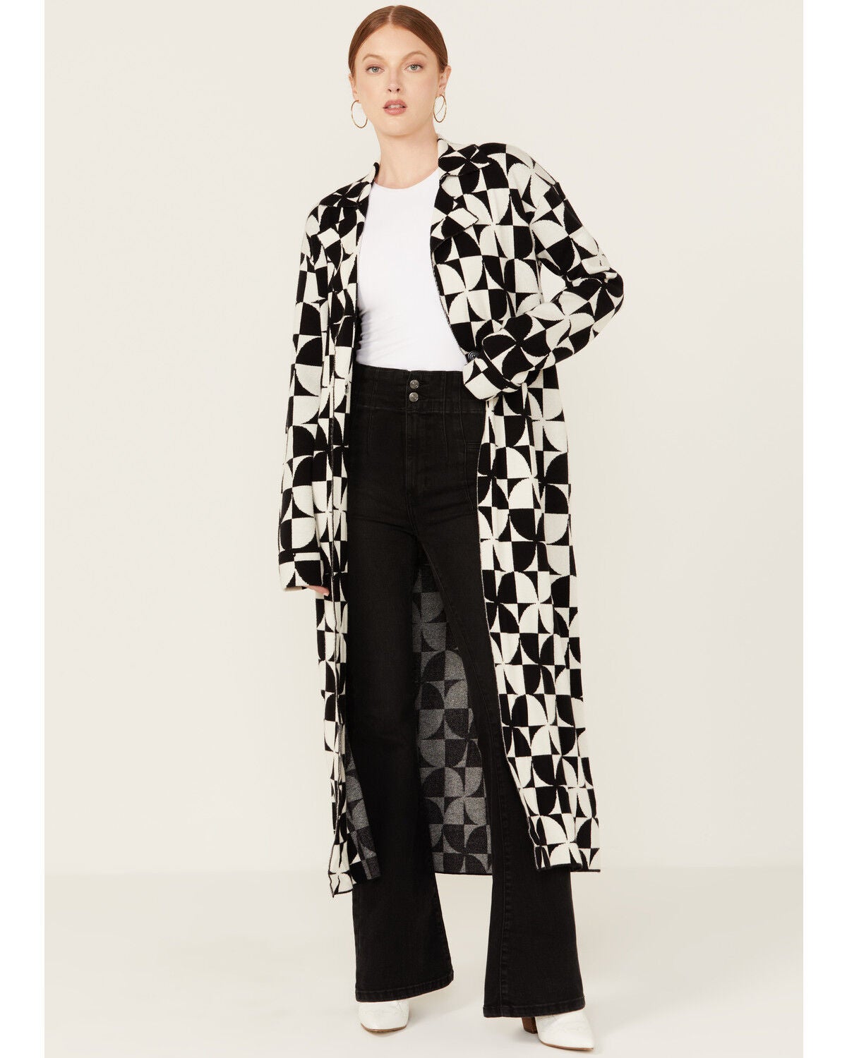 Show Me Your Mumu Women's Jane Floral Print Sweater Jacket, Black, hi-res