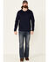 Image #2 - North River Men's Moleskin Crew Long Sleeve T-Shirt, Blue, hi-res