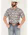 Image #1 - Rock & Roll Denim Men's Tek Southwestern Print Short Sleeve Snap Stretch Western Shirt, Natural, hi-res