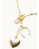 Image #2 - Shyanne Women's 14K Gold Heart Horseshoe Charm Lariat Necklace, Gold, hi-res