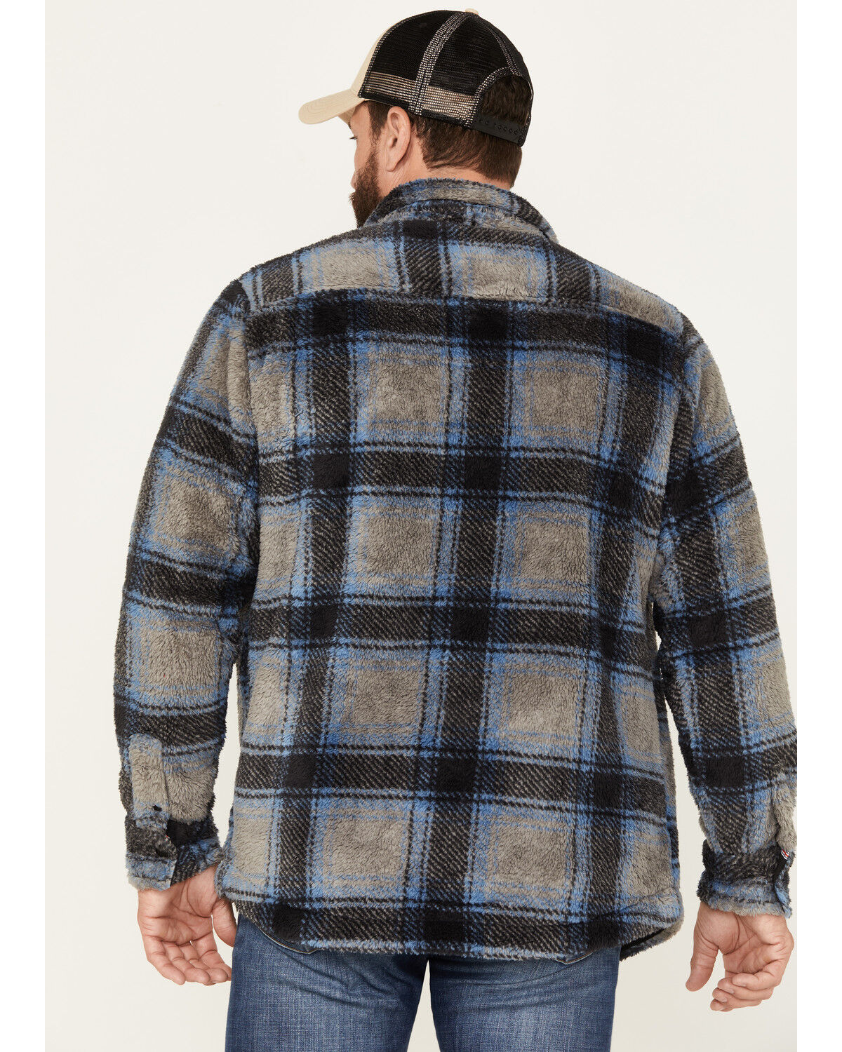 Image #4 - Flag & Anthem Men's Atoka Sherpa Plaid Print Shirt Jacket, , hi-res